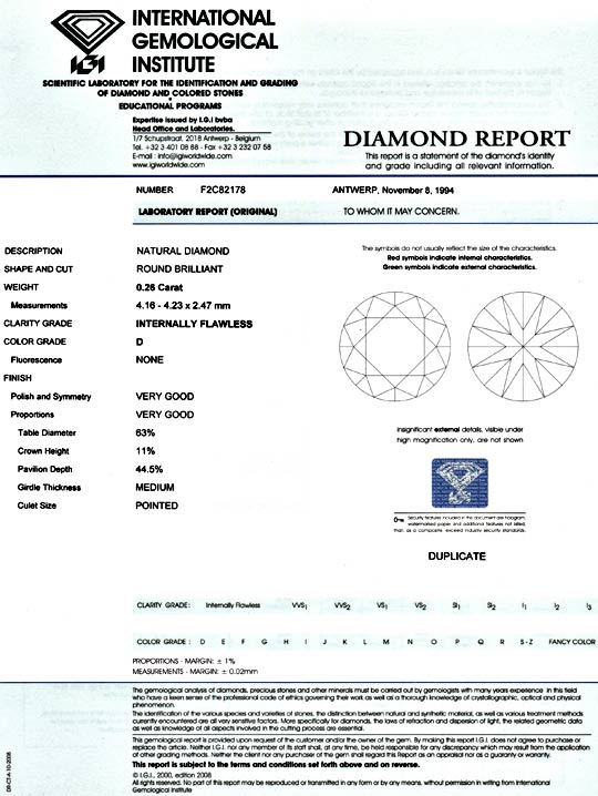 Foto 9 - Bester Diamant 0,26 Brillant IGI Lupenrein River, D5092