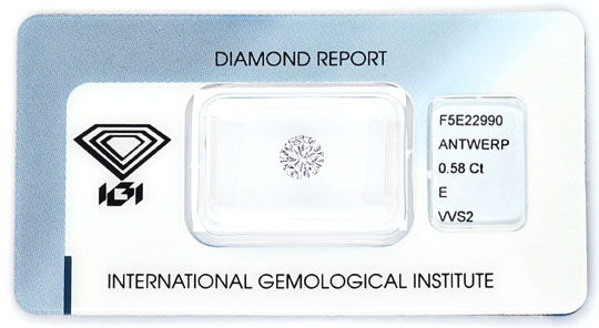 Foto 1 - Diamant 0,58ct Brillant IGI River Hochfeines Weiss VVS2, D5164