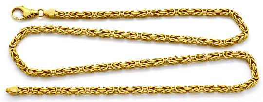 Foto 1 - Königskette Goldkette massiv Gelbgold 14K/585 Karabiner, K2208