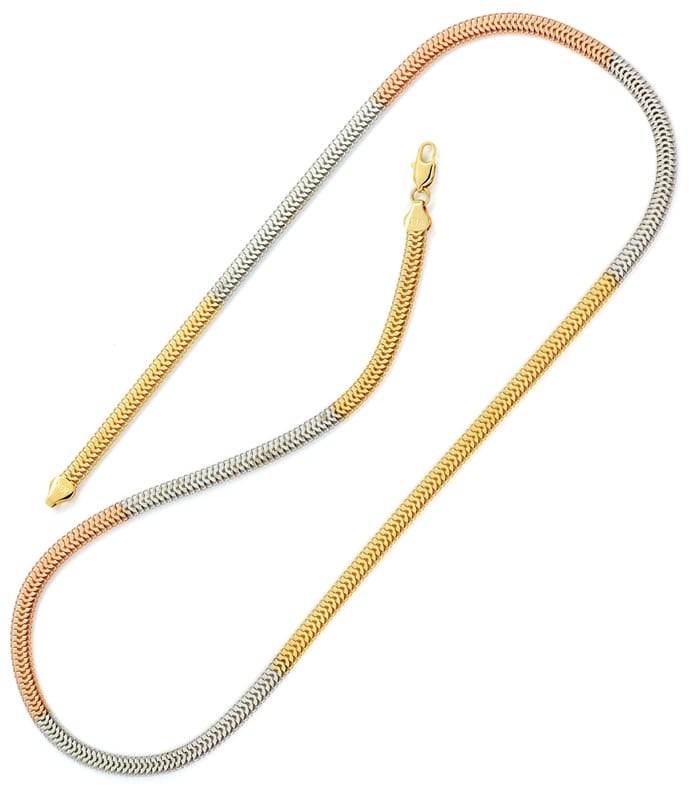 Foto 3 - Designer-Damenkette Goldkette Gelbgold-Rotgold-Weißgold, K3259
