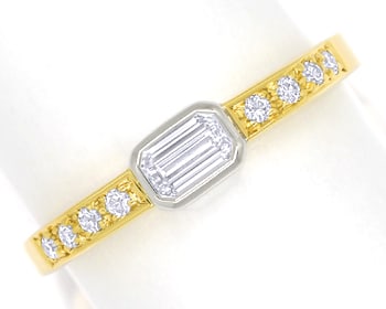 Foto 1 - Design-Ring mit lupenreinen Diamanten 18K Gold, S2044