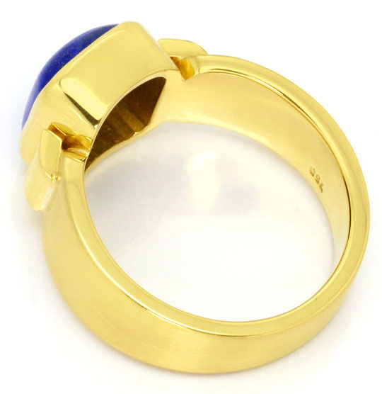 Foto 3 - Massiver Gold-Handarbeits-Ring Kissenförmiger Lapis 18K, S4343