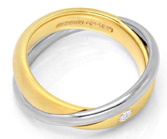 Foto 3 - Niessing Ring mit 0,07ct Brillant, Bicolor verschlungen, S6712