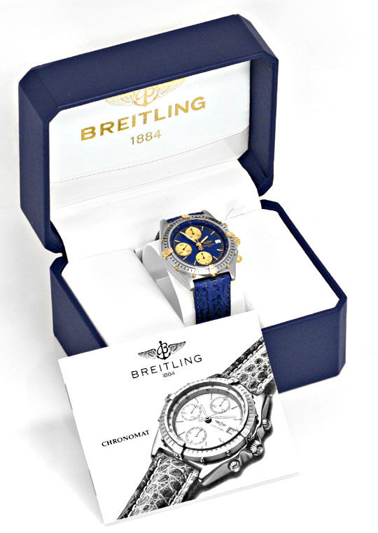 Foto 6 - Breitling Uhr Chronomat Windrider 1884 Stahlgold Topuhr, U1228